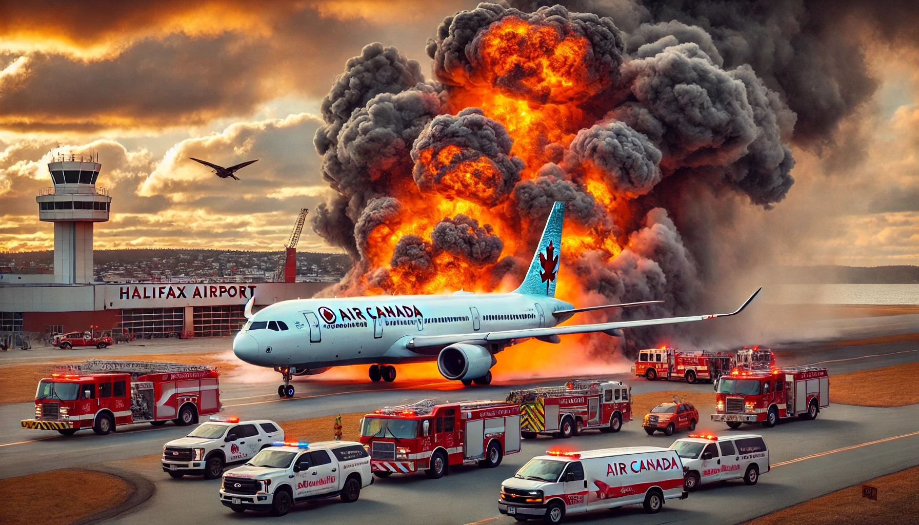 एयर कनाडा की फ्लाइट ने हैलिफ़ैक्स में लैंडिंग के दौरान आग पकड़ी; कोई चोट नहीं